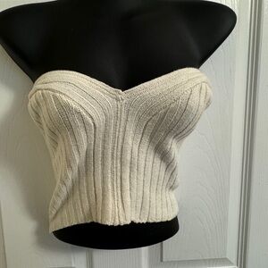 Urban Outfitters cream knit tube top S/P